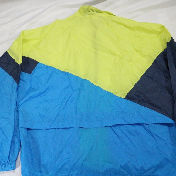 VTG 80s NIKE Lime/Blue Colorblock Windbreaker Sz XL Men - Picture 5 of 8